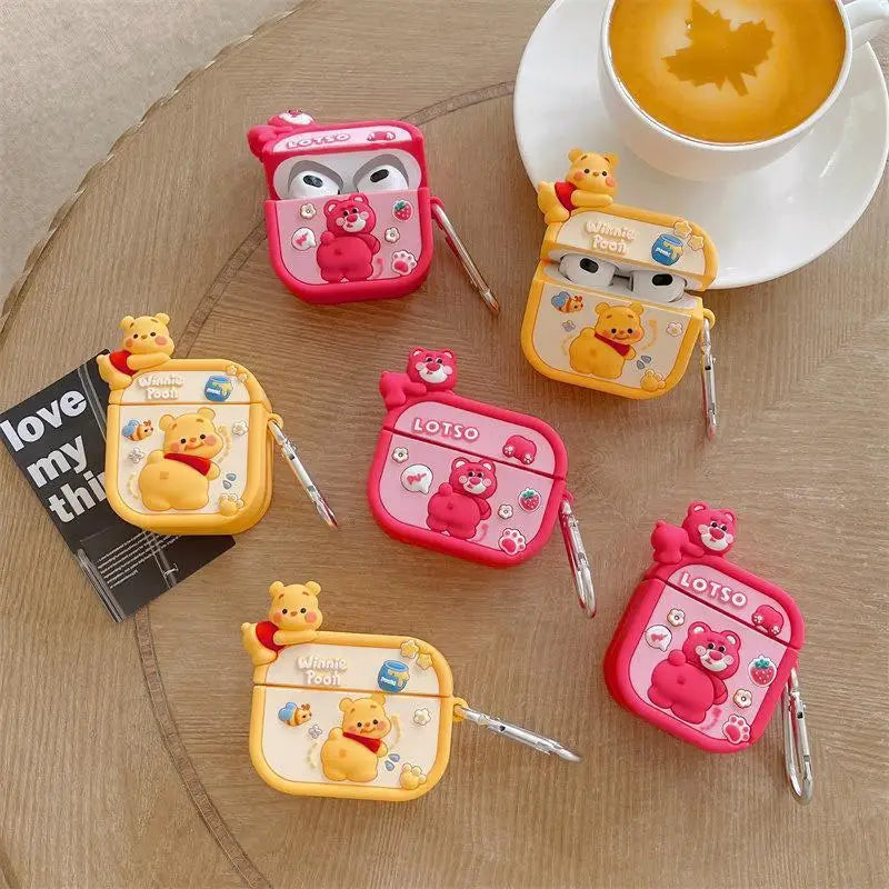 Cute Cartoon Earphone Cases For AirPods 4 2 3 Silicone Charging Headphone Cases For Airpods Pro 2 Protective Cover