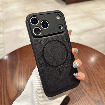 For Iphone17promax Magnetic Case Leather Pattern Matte Phone Case for IPhone 17 16 14 15 13 12 Pro Max Plus 11 for Magsafe Cover
