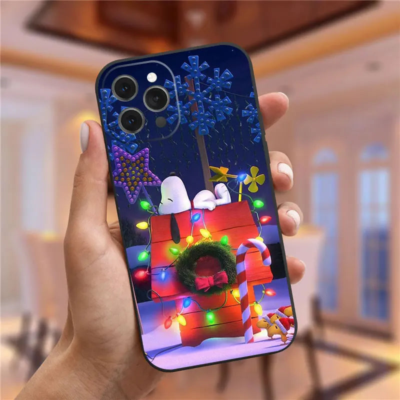 New Year's Christmas Santa Claus Phone Case For iPhone 16 15 13 14 12 11 Pro Max Mini X XS XR 7 8 Plus SE4 16E Shockproof Cover