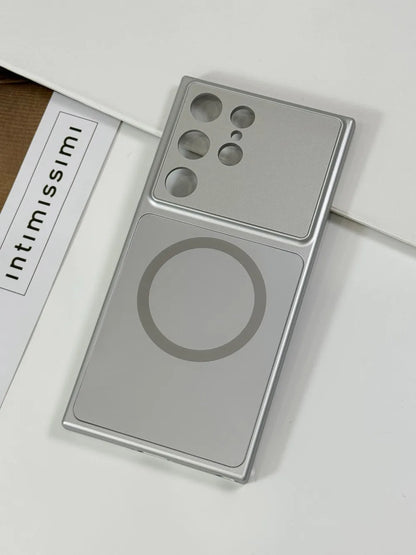 for Samsung Galaxy S26 Pro S25 S24 S23 Ultra Plus Glass Hard Magnetic Case For Magsafe Wireless Charging Camera Protection Cover