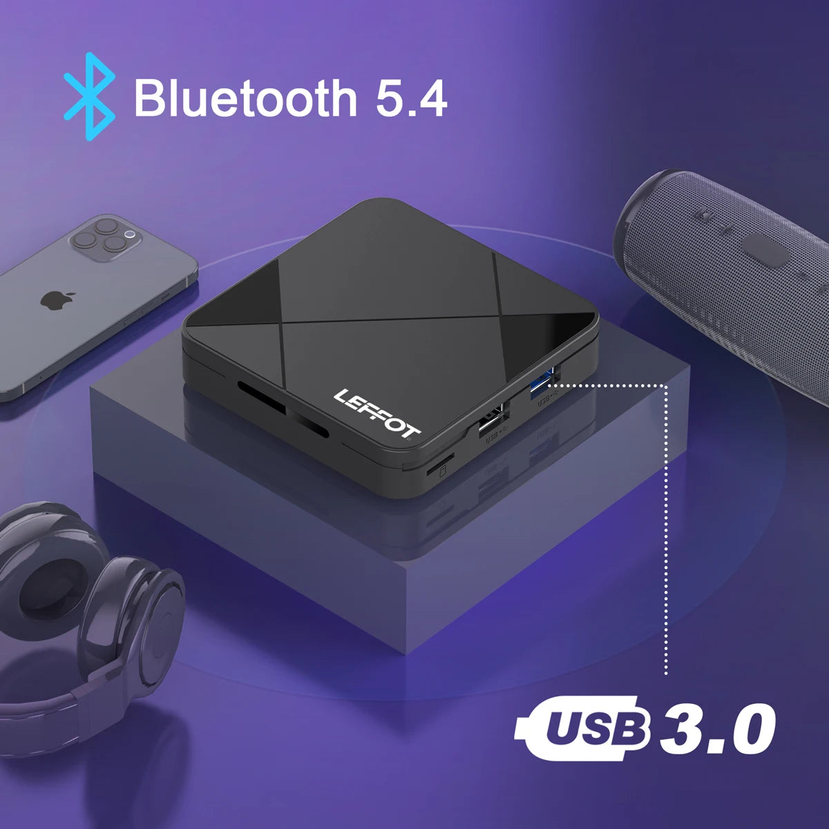 LEFFOT RK3518 Android 14.0 Smart TV Box RK3518 4K With Wifi 6 Smart 3D Google Assistant Netflix YouTube BT5.4 Smart TV Box