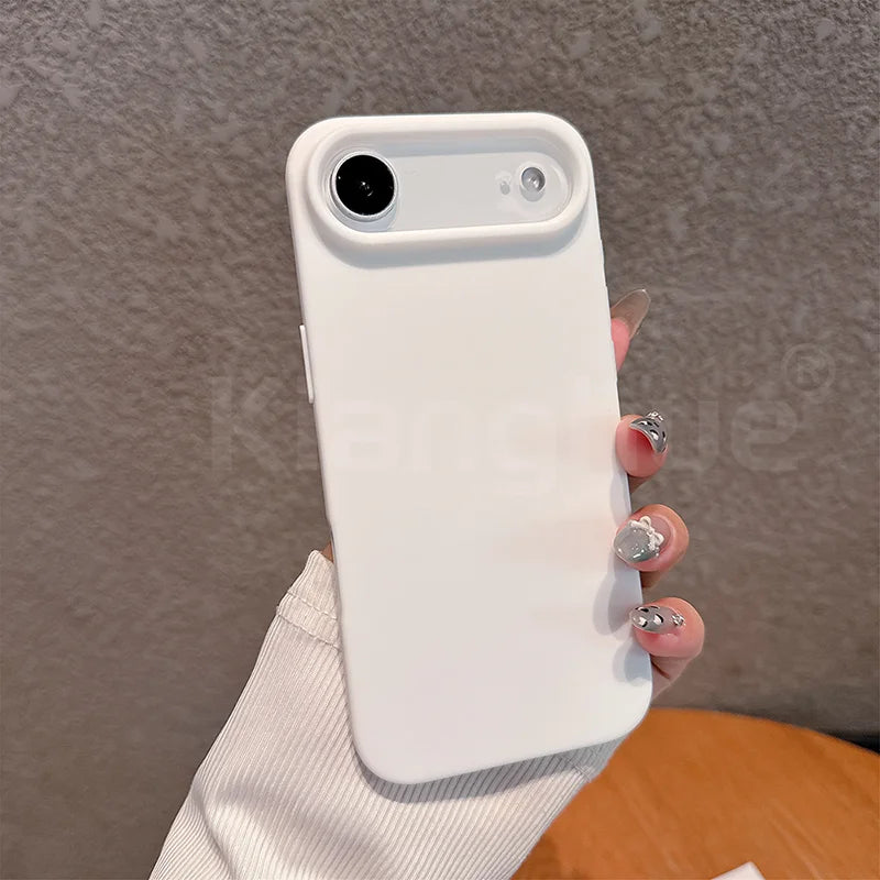 Luxury Pattern Matte Candy Color Silicone Soft Case For iPhone 17 air 17 pro 17 pro max ﻿Solid Color Shockproof Cover Shell ﻿