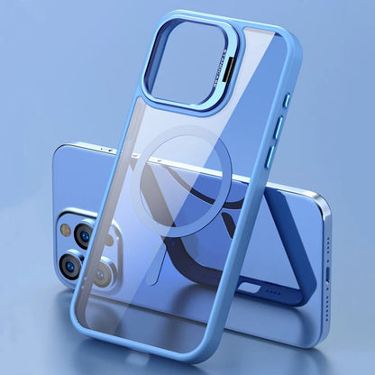 Fashion Magnetic Stand Case for iPhone 16 15 14 Plus 13 12 11 Pro Max Case for Magsafe Wireless Charge With Lens Protector Cover