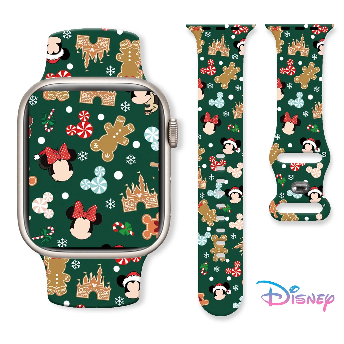 Mich Christmas 1 Printed Strap for Apple Watch 11 10 9 8 7 SE Silicone Band Replaceable Watchband for iWatch 46mm 44mm 42mm 41mm