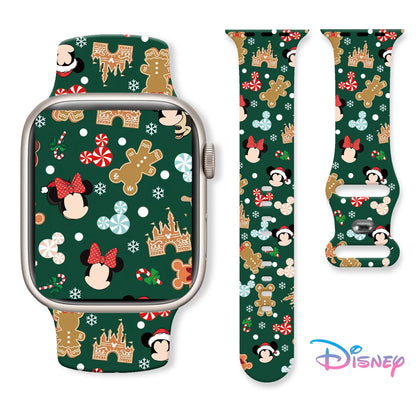 Mich Christmas 1 Printed Strap for Apple Watch 11 10 9 8 7 SE Silicone Band Replaceable Watchband for iWatch 46mm 44mm 42mm 41mm