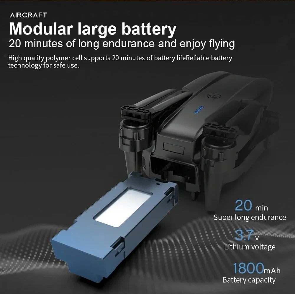 E99Pro HD Drone. 4K dual WiFi FPV, obstacle avoidance. Professional quadcopter for aerial photography.