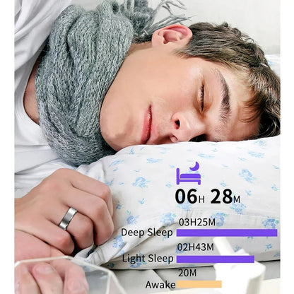 For HUAWEI XIAOMI SAMSUNG Smart Ring Men, Heart Rate Blood Oxygen Pressure Monitor Smartring for Women Sleep Fitness Tracker New - covers4phones