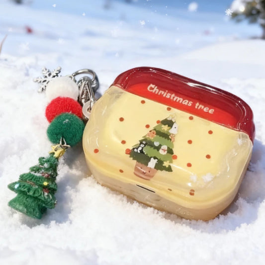 Cute Cartoon Christmas Tree & Animal Case Gen Protective Cover For Daily Use Holiday Travel  For AirPods Pro 1/2/3 Peripheral