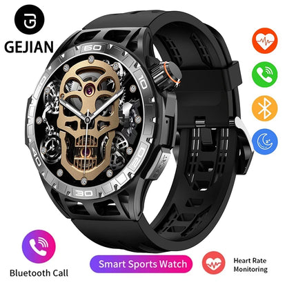 2026 New Outdoor Sports Smart Watch 1.43-inch AMOLED Bluetooth Call Heart Rate Monitoring AI Voice GPS Trajectory Smartwatches