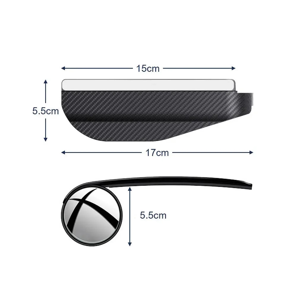Car Rearview Blind Spot Mirror Rain Eyebrow Visor Carbon Fiber Car Rearview Side Snow Visor Rain Cover Car Mirror Accessories