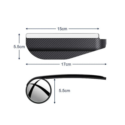 Car Rearview Blind Spot Mirror Rain Eyebrow Visor Carbon Fiber Car Rearview Side Snow Visor Rain Cover Car Mirror Accessories