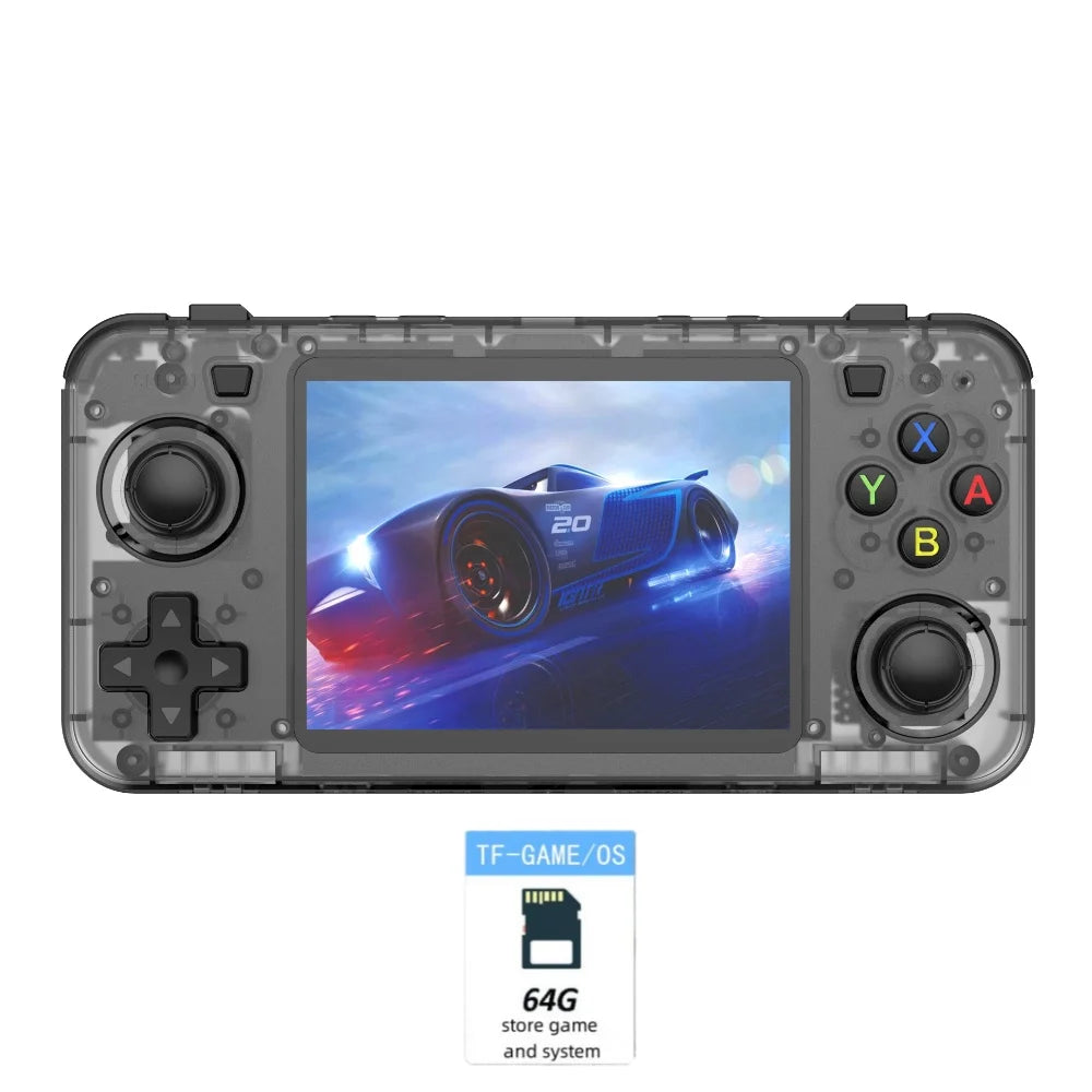 New R36H Game Console R36S Horizontal Retro Handheld Consolas Open Source Portable Pocket Video Player 64GB 3.5 Inch Boy Gift