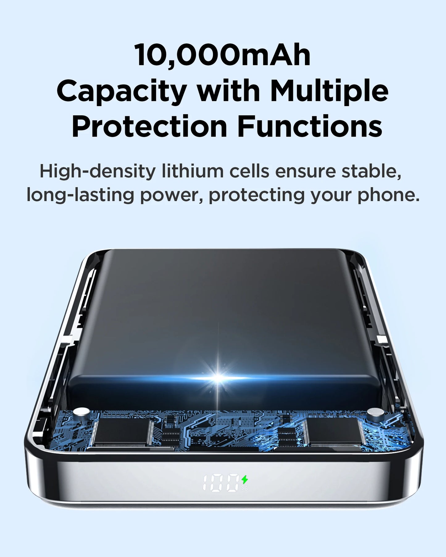 PISEN Magnetic Wireless Power Bank with Built in Stand MagSafe Compatible 30W USB C Fast Charging  for iPhone Samsung Huawei