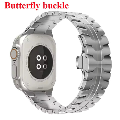 Stainless Steel Strap For Apple Watch Series 10 9 8 7 46mm 45mm SE 6 42mm 44mm Metal Bracelet Band For iWatch Ultra Ultra2 49mm