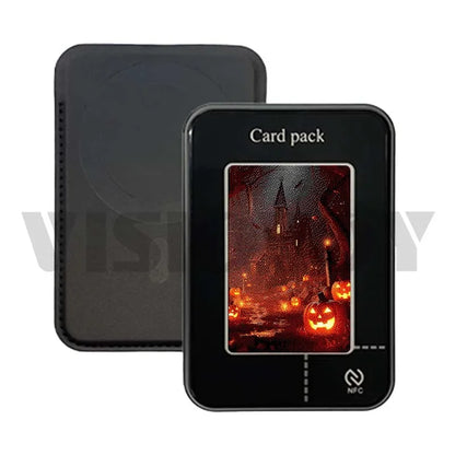Halloween Gifts Phone Case Wallet Case E ink 4 color Screeen For Iphone NFC Function DIY Phone Cases Magnetic Card Holder Fundas