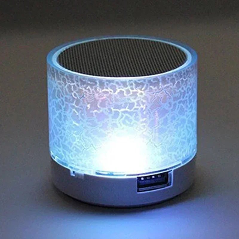 Mini Bluetooth Speaker Wireless Loudspeaker with LED Light - USB SD Card AUX Subwoofer Portable Sound Column for PC Mobile Phone