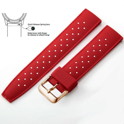 Tropical Silicone Watch Band Quick Release Watch Band 18mm 20mm 22mm Rubber Tropic Smart Watch Strap for Oris Seiko Citizen