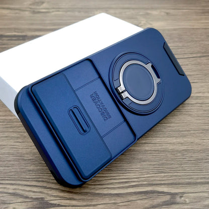 Fashion Shockproof Armor Case For Google Pixel 10 9 Pro XL 9A 7 Pro Sliding Camera Non-Slip Protect Cover With Rotatable Bracket