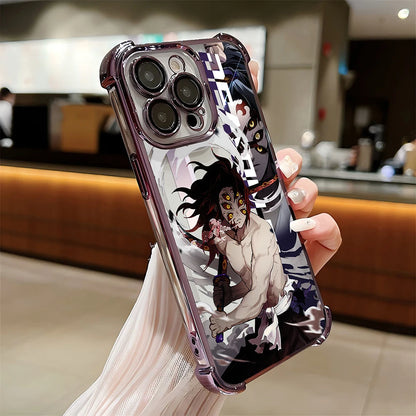 Anime Demon Slayer Plating Case For Samsung S25 S24 S23 S22 S21 S20 FE Note20 Plus Ultra 4G 5G Anti Fall Airbag Back Cover