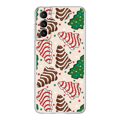 Phone Case For Samsung Galaxy S25 Edge S24 Plus S23 FE S22 S21 S20 Ultra 5G S10 Soft Clear Cover Cartoon Christmas