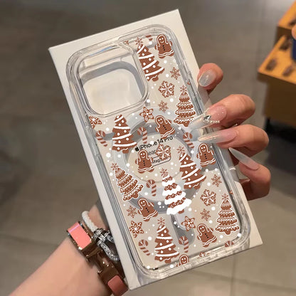 Christmas Santa Claus Magnetic Magsafe Phone Case For Samsung Galaxy S22 S23 S24 S25 FE Plus Ultra Edge Z Flip 3 4 5 6 7 Casing