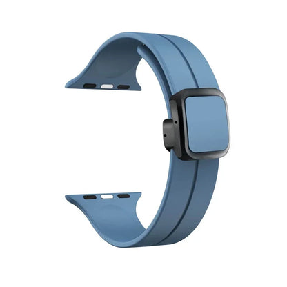 New Magnetic Buckle Silicone Strap For Apple Watch Band 44mm 45mm 38mm 49mm 40 42 41mm Sport Bracelet iWatch ultra 2 9 6 7 8 SE