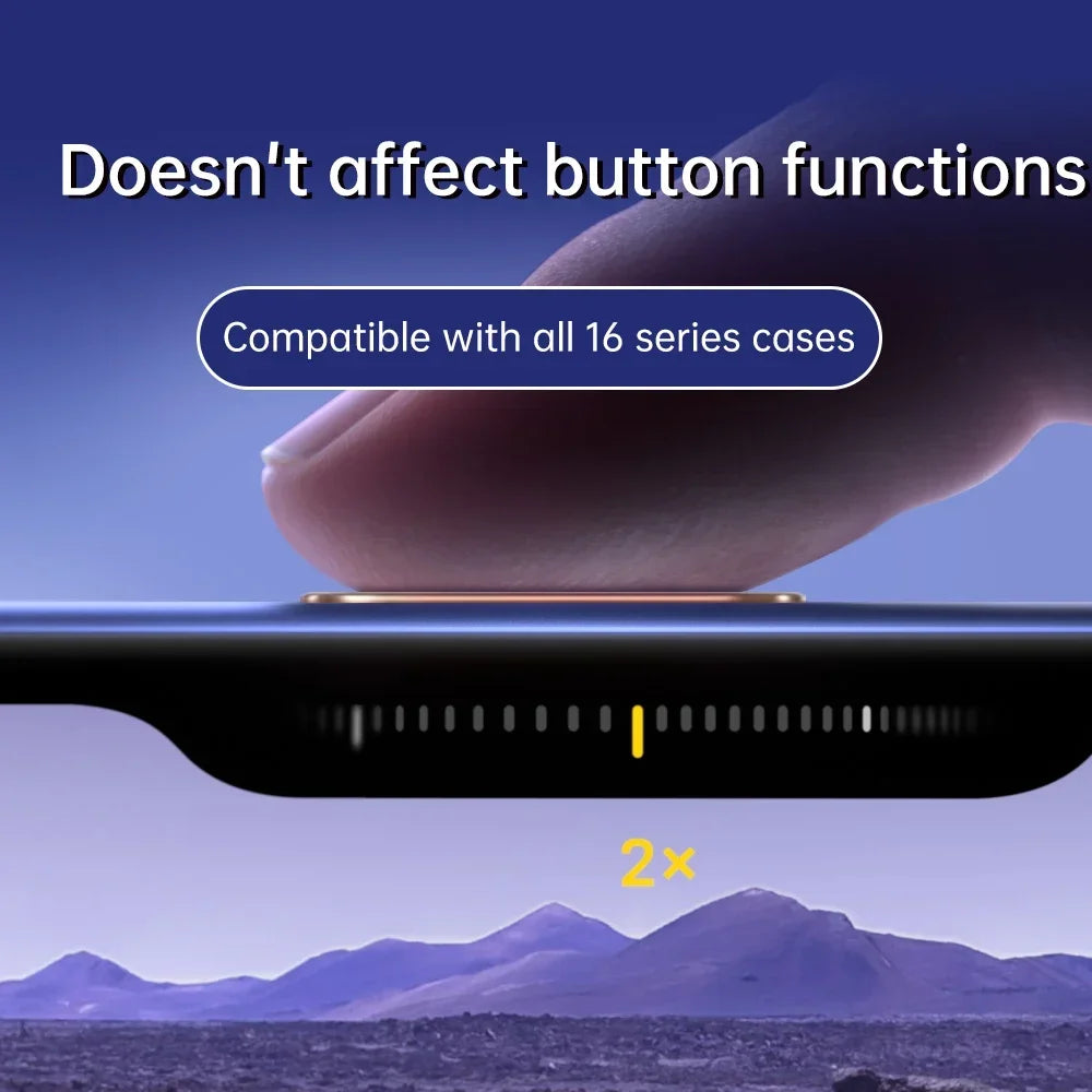 for iPhone 16 Pro Max 16 Plus Camera Control Button Cover Sensitive Smart Island Metal Camera Control Capture Button Protector - covers4phones