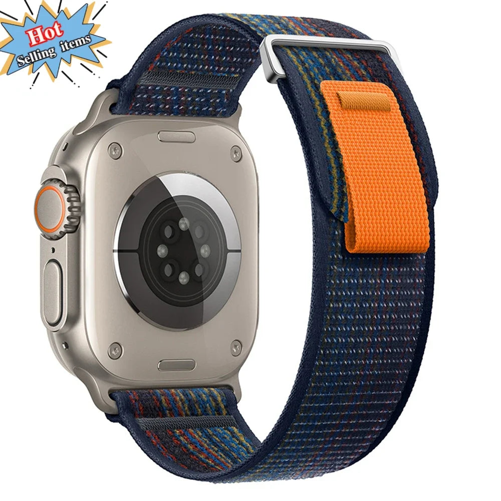 Trail Loop Strap For Apple Watch Ultra 2 49mm Series 9 8 7 45mm 41mm Sports Nylon Wristband For iWatch 6 5 4 3 SE 44mm 40mm 42mm