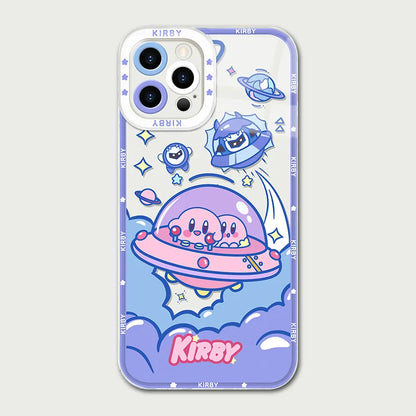 Stars K-Kirby Clear Phone Case For Samsung Galaxy S24 S23 S22 Ultra S21 S20 FE Note 20 10 Plus A15 A25 A35 A55 Silicone Cover