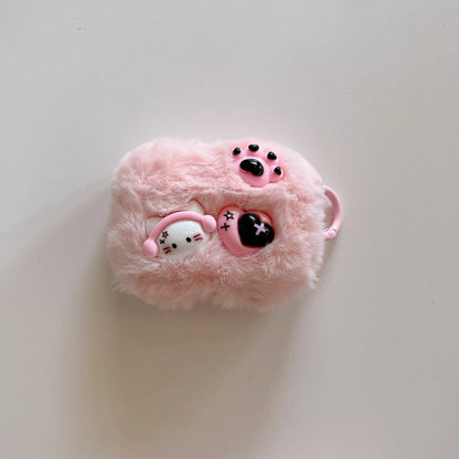 Kawaii Plush Case for Airpods 1/2 Pro 3rd Pro2 Sanrio Kitty Melody Kuromi Pochacco PomPurin Earphone Cover Anti-Fall Protection