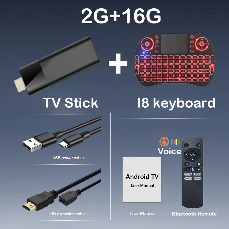 Q12 Mini TV Stick Android 14 ATV Ram 4GB 8GB Rom 64GB 128GB Quad Core Allwinner H313 2.4G&5G Wifi Global Streaming Smart TV Box