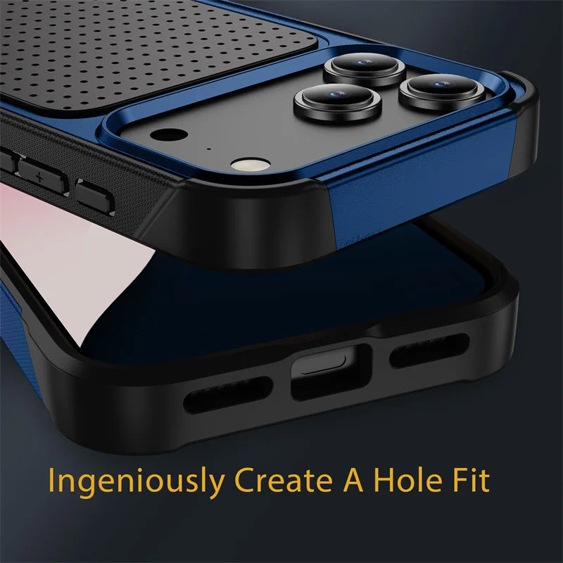 Military Grade Anti-Fall Phone Case For iPhone 17 16 15 14 13 12 11 Pro Max 7 8 Plus X XR XS Max 17Air Shockproof Armor PC Cover