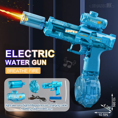 Summer New Ice Mouse Electric Water Gun Pistol Shooting Toy Full Automatic Shoot  Outdoor Toy For Children Boys Girl Adults Gift