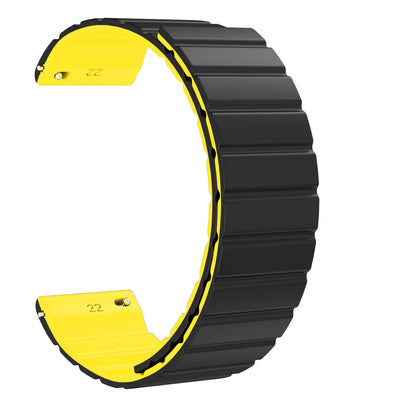 16mm 18mm 20mm 22mm Silicone Magnetic Rubber Watch Strap Band For Smart Sport Watch Connected Bracelet Man Watchband Watchstrap