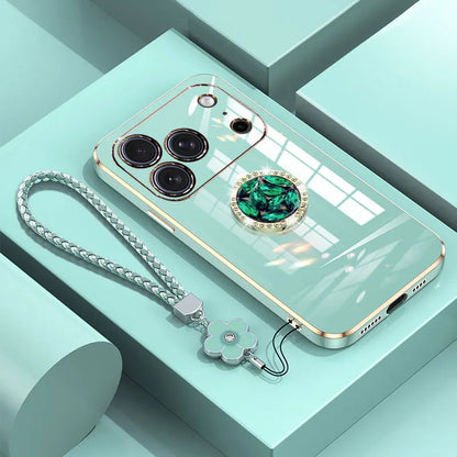 iphone17pro Case Luxury with Holder,Diamond Ring Case For iphone 17 Pro Max Air Shockproof Case iphone17 Cover with Lanyard