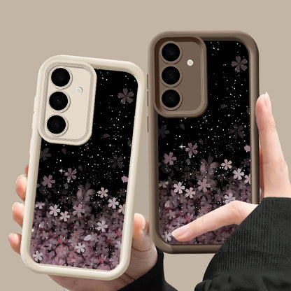 Cherry Blossom Silicone Case For Samsung Galaxy S25 Edge S24 S23 Ultra S24 FE A55 A15 A16 A35 A25 A53 A54 A56 5G TPU Phone Cover