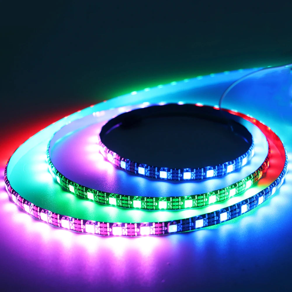 WS2811 WS2812B WS2813 WS2815 5050RGBIC Smart LED Strip Lights Individually Addressable IC  30/60/144Pixels/Leds/m Light DC5V/12V