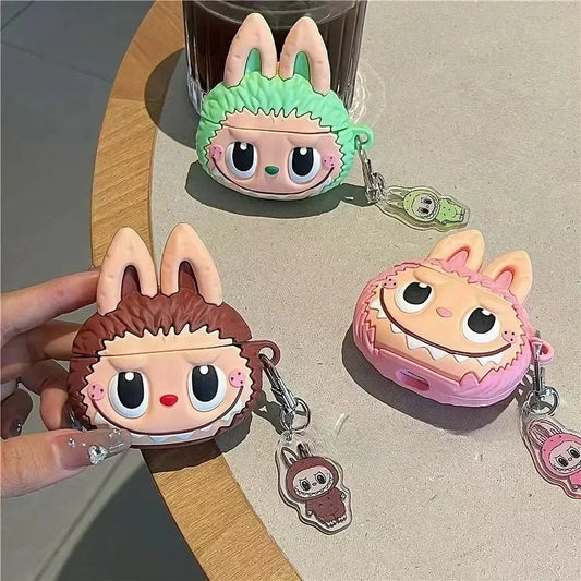 For Apple AirPods 1 2 3 4 Pro 2 Case 3D Cute Cartoon Silicone Earphone Protective Case Headphone Box With Pendant Cover