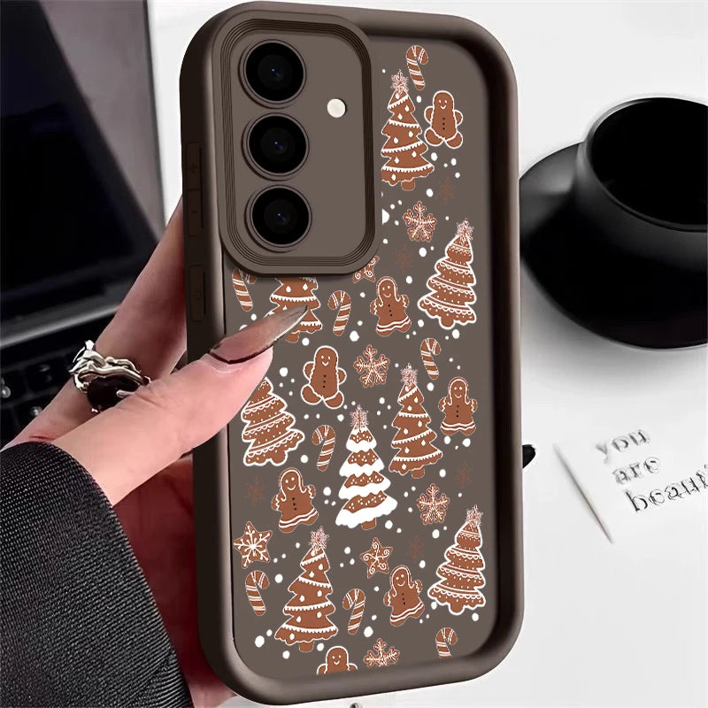 Merry Christmas Trees Case For Samsung Galaxy S25 Edge S24 S23 Ultra S22 Plus A17 A56 A36 A26 A16 A55 A15 A54 S24 S25 FE Cover