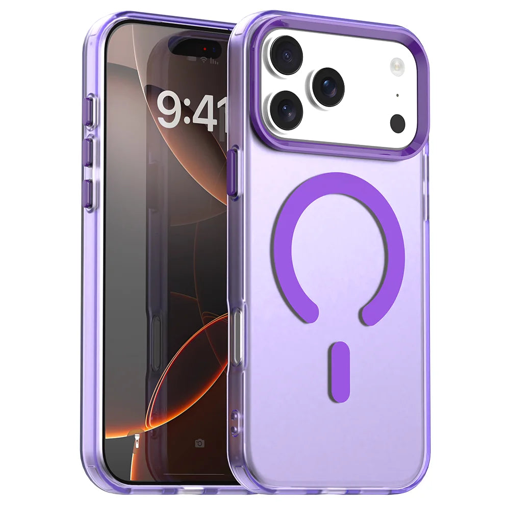Matte Candy Magnetic Wireless Charging Case For iPhone 17 Pro Max Air iPhone17Pro 5G For Magsafe ShockProof Soft Cover