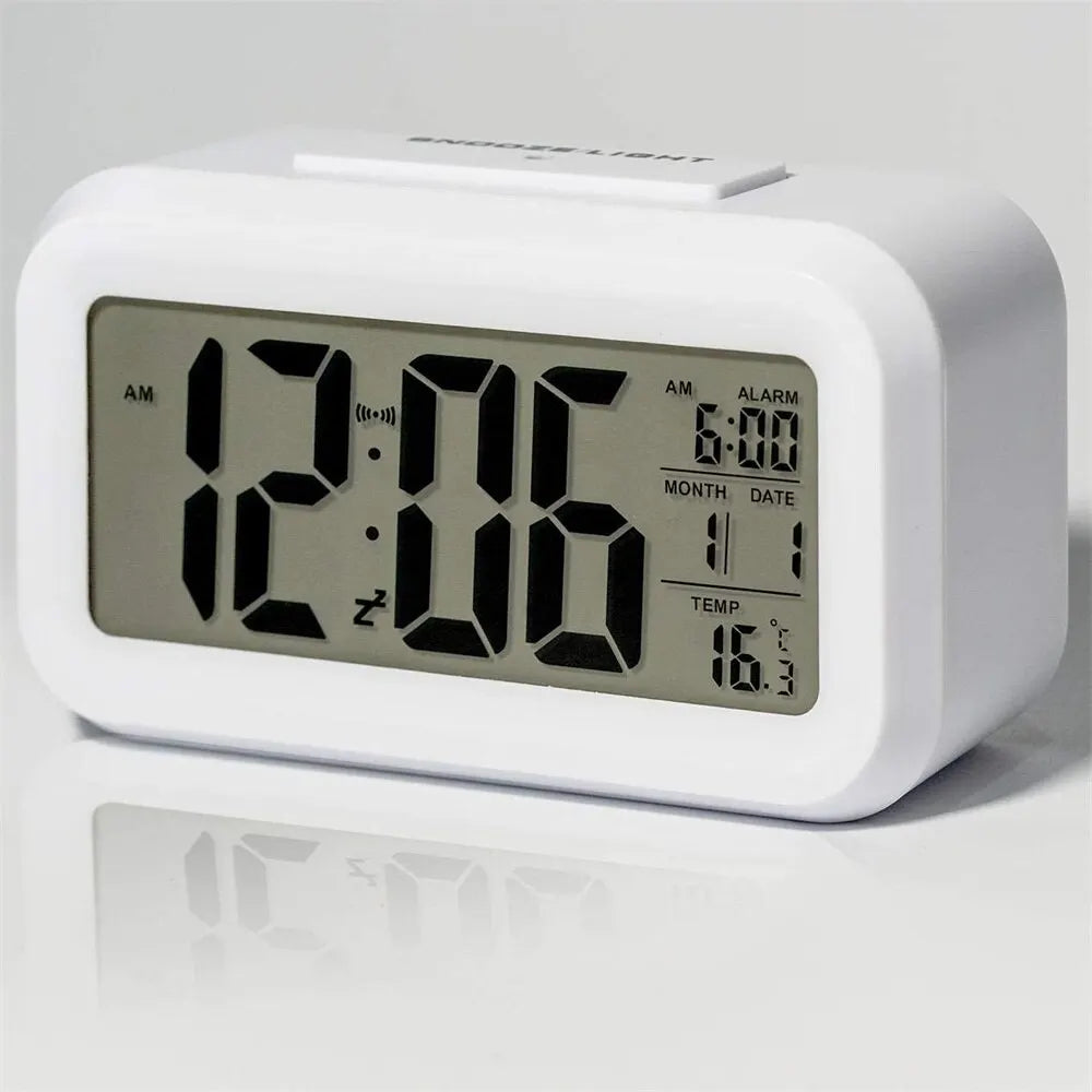 LED Digital Alarm Clock Backlight Snooze Data Time Calendar Desktop Multifunction Electronic Backlight Table Clock - covers4phones