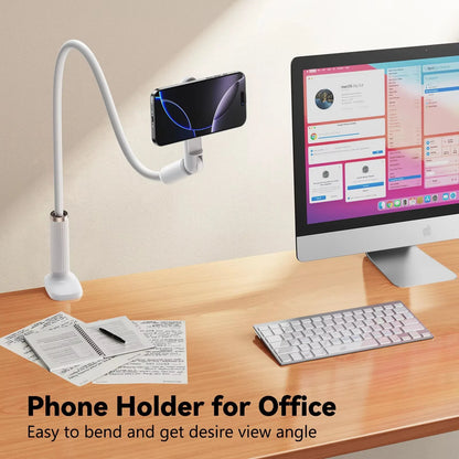 Eary Gooseneck Phone Stand Holder For Bed Kitchen Magnetic Kickstand Adjustable Long Arm Flexible Lazy Bracket For 4-7In Devices