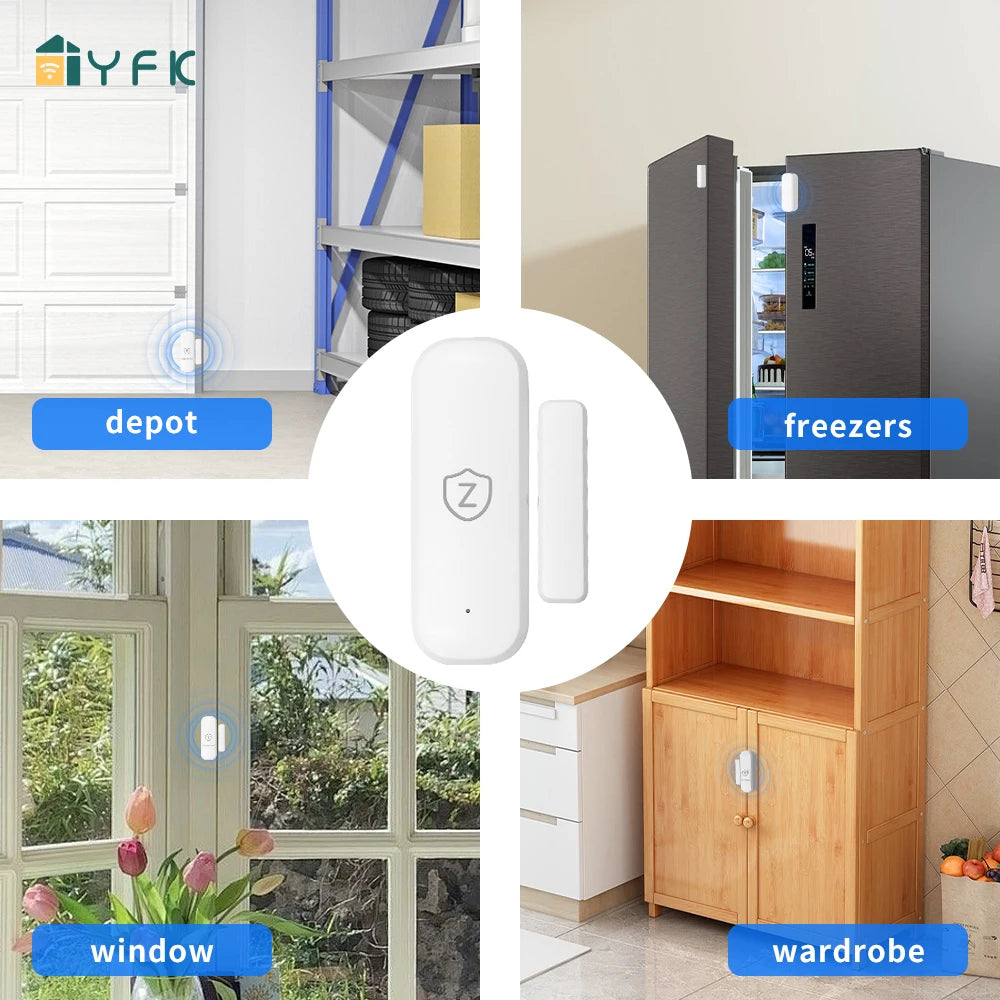 Tuya WiFi/Zigbee Door Sensor Smart Home Devices Smart Life Remote Control Automation Residential Security Protection