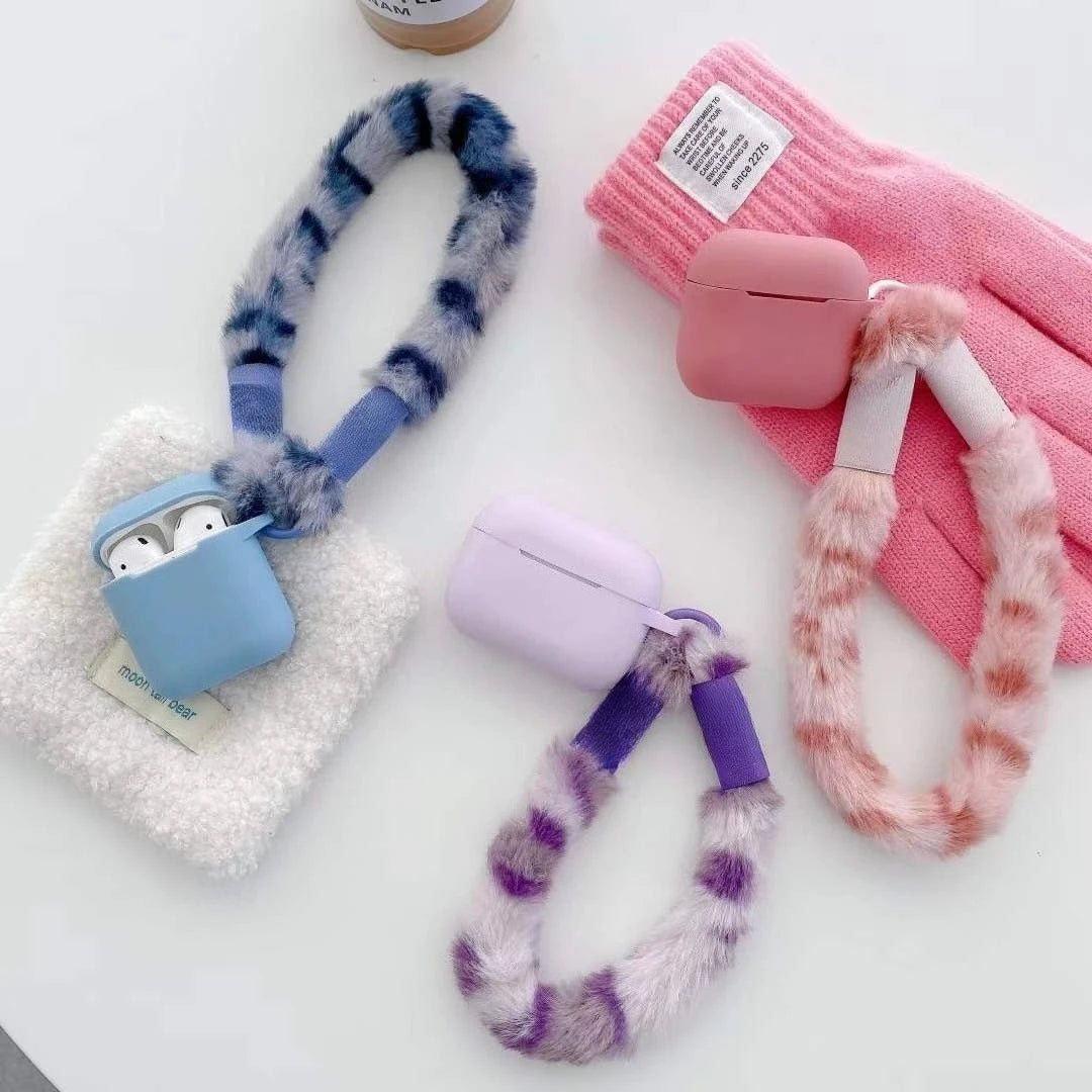 Plush Merry Christmas Tree Heart Pom Pom For Airpods 4 3 2 1 Earphone Protective Cover Airpods pro3 2025 New Case With Strap