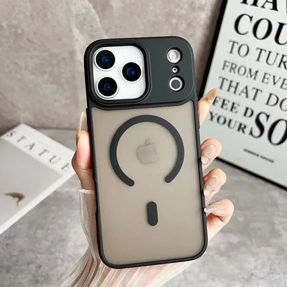 Luxury Magnetic Magsafe Wireless Charge Phone Case For iPhone 17 Pro Max 16 15 14 13 12 11 Pro Max 17 Air Shockproof Matte Cover