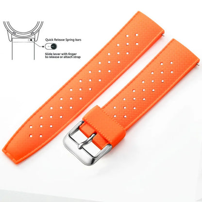 Tropical Silicone Watch Band Quick Release Watch Band 18mm 20mm 22mm Rubber Tropic Smart Watch Strap for Oris Seiko Citizen