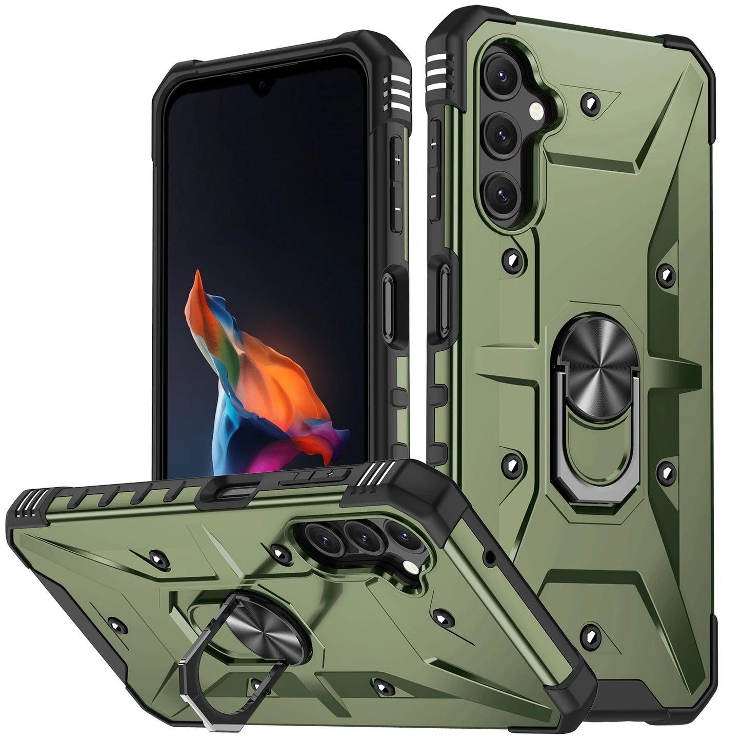 Shockproof Hard Armor Cover Case for Samsung Galaxy A14 5G A54 A34 A73 A53 A33 A23 A13 A52 A52S S23 Ultra S22 Plus S21 FE Cover