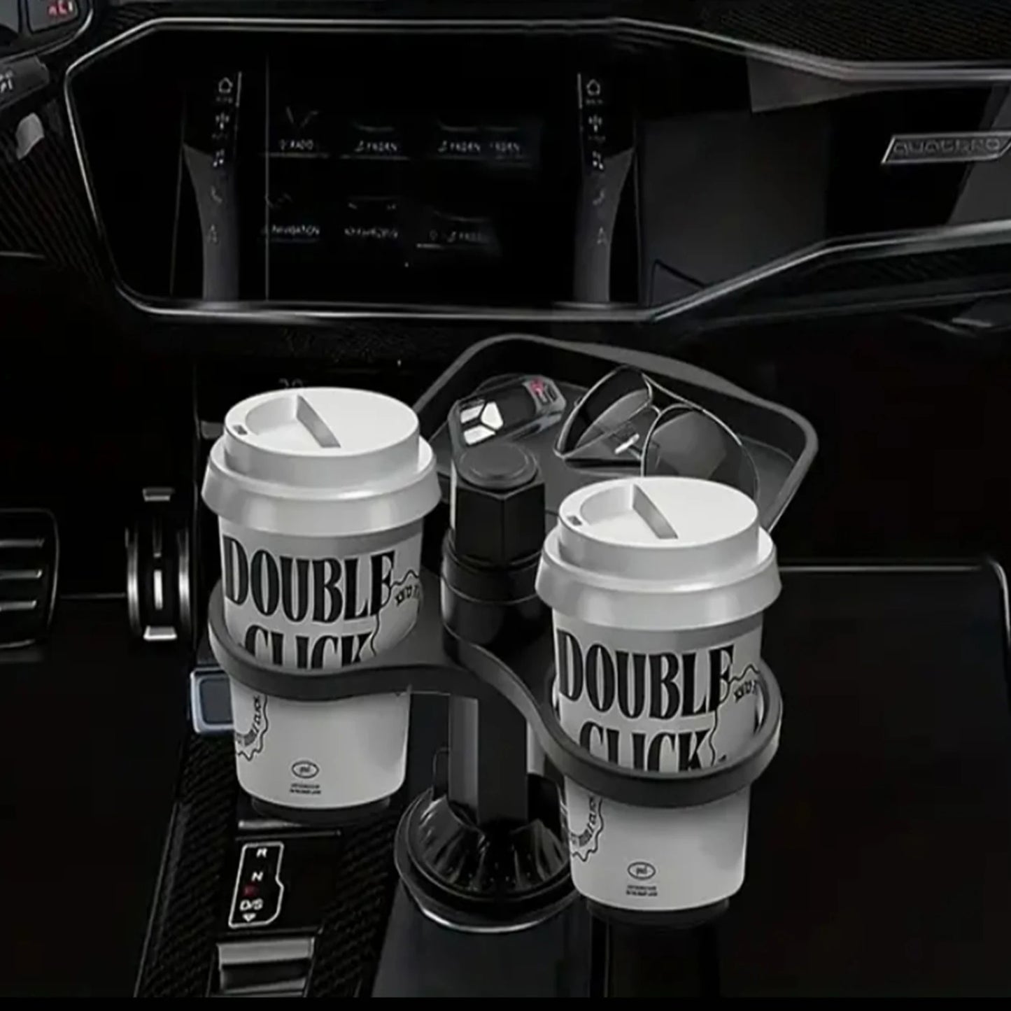 Universal Car Cup Holder Expander Tray 360-Degree Rotation Anti-Shake Food Tray Drink Holder Eating Tray Table for Car Interior