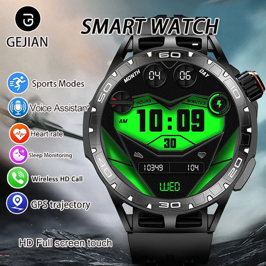 2026 New Outdoor Sports Smart Watch 1.43-inch AMOLED Bluetooth Call Heart Rate Monitoring AI Voice GPS Trajectory Smartwatches