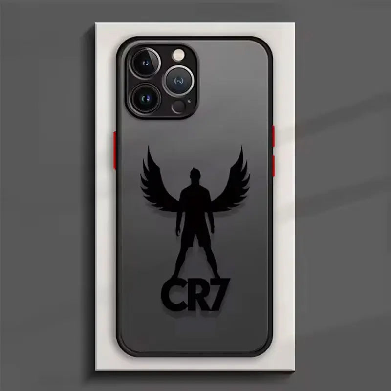 Famous Football Star Cristiano Ronaldo Number 7 Jersey For iPhone Case 16 15 14 13 12 11 Pro XR XS Max 7 8 Plus Phone Y2K Cover